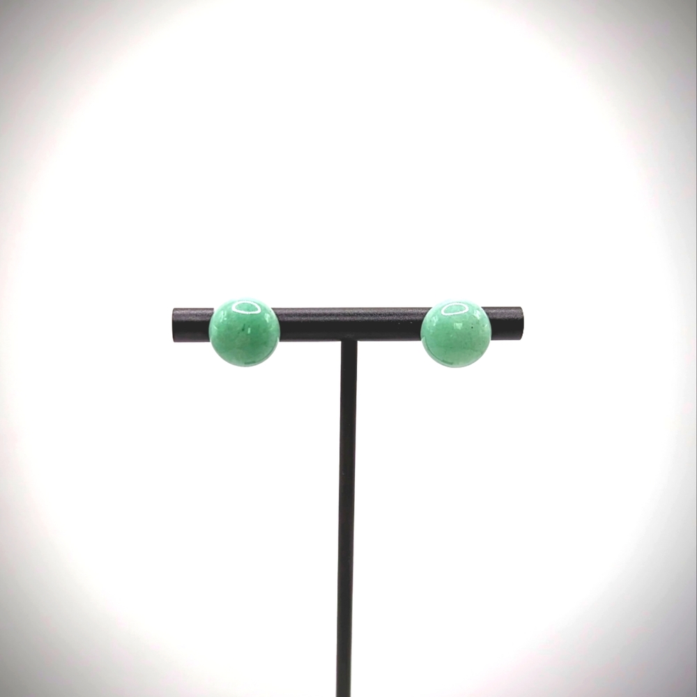 Adventurine Sterling Stud Earrings